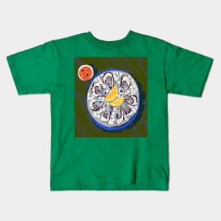 Oysters served with lemon slices Kids T-Shirt